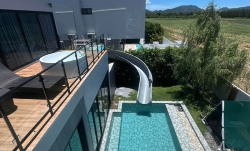 ขาย/ให้เช่า บ้าน Pool Villa หัวหิน 100 ตรว. ขนาด 4 ห้องนอน 4 ห้องน้ำ วิวภูเขา ห่างทะเล 5-10 นาที โทร 06-37515164