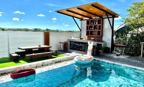 ขาย/ให้เช่า บ้าน Pool Villa หัวหิน 100 ตรว. ขนาด 4 ห้องนอน 4 ห้องน้ำ วิวภูเขา ห่างทะเล 5-10 นาที โทร 06-37515164