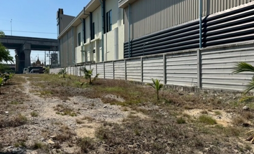 ขายที่ดิน 4 ไร่ 3 ตรว. บางนา กม.25 (พื้นที่สีแดง) ติดถนนบางนา-ตราด ฝั่งขาออก โทร 090-6360022