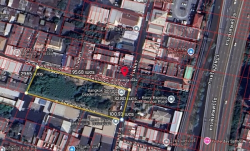 ขายที่ดินแปลงศักยภาพ ซอยจันทน์ 45 สาทร 740 ตรว. แปลงสวย ใจกลางสาทร โทร 086-8833232