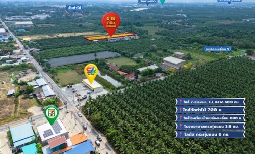 ขายที่ดินใกล้วัดท่าไม้ อ.กระทุ่มแบน สมุทรสาคร แบ่งขายเริ่มที่ 40 ตร.วา ใกล้ 7-11 CJ ตลาด โทร 082-8756645