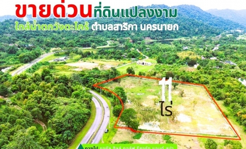 ขายที่ดินเมืองนครนายก แปลงใหญ่สวย เนื้อที่ 11 ไร่ เดินทางสะดวก รายล้อมด้วยภูเขา โทร.084-1416555
