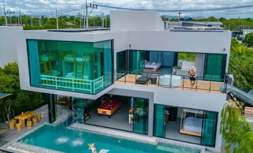 ขาย/ให้เช่า บ้าน Pool Villa หัวหิน 100 ตรว. ขนาด 4 ห้องนอน 4 ห้องน้ำ วิวภูเขา ห่างทะเล 5-10 นาที โทร 06-37515164