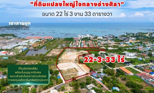 ขายที่ดิน ชลบุรี ซอย 9 มิตรสัมพันธ์ บ้านปึก อ่างศิลา เหมาะแก่การลงทุน จัดสรร หรือทำหมู่บ้าน โทร 085-3967890