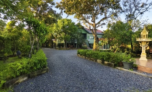 ขายบ้านสวน พร้อมที่ดิน รวม 3 ไร่ บึงกาสาม อ.หนองเสือ จ.ปทุมธานี น้ำไม่ท่วม เจ้าของขายเอง โทร.086-7777215