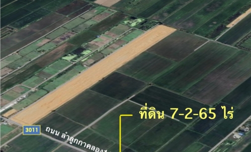 ขายที่ดิน 7 ไร่ 2 งาน 65 ตารางวา ต.พืชอุดม อ.ลำลูกกา จ.ปทุมธานี